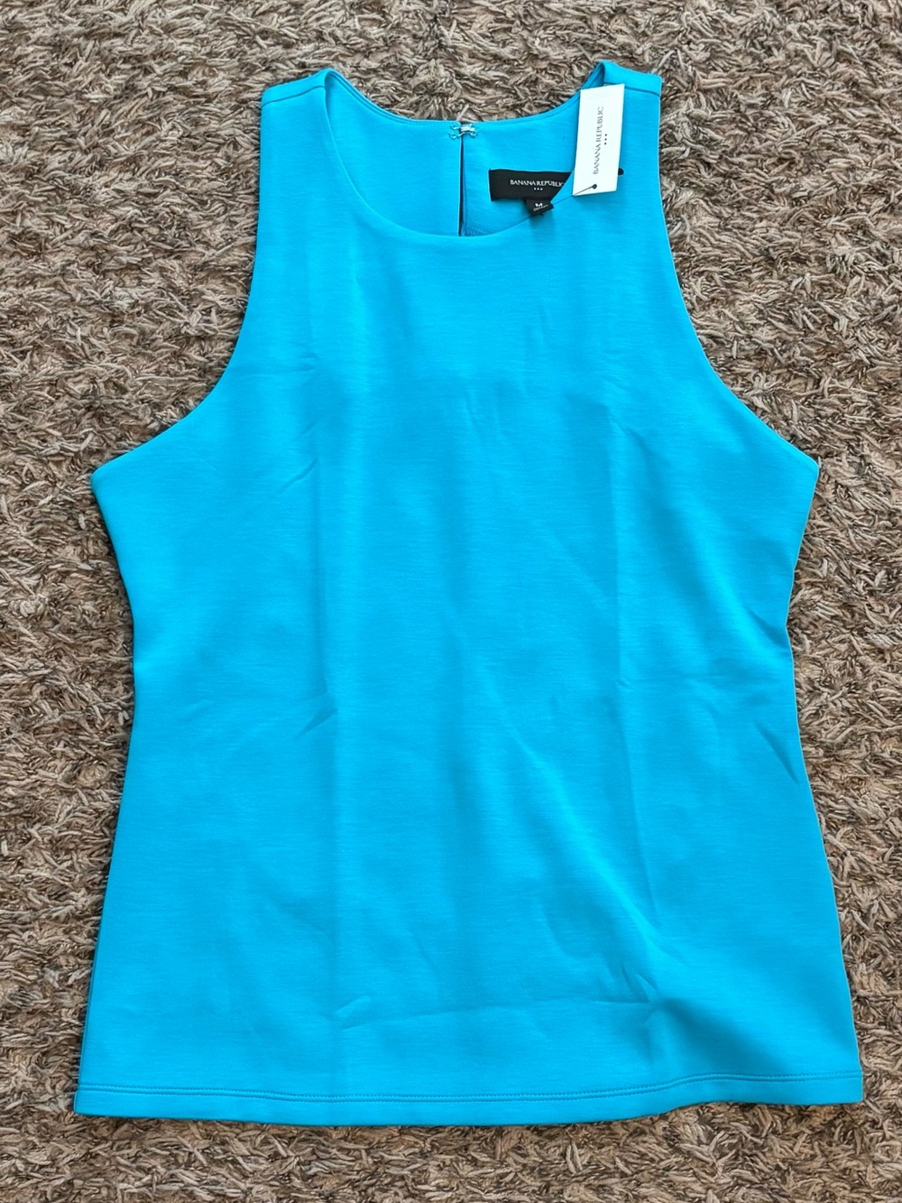 Banana Republic Factory Bright Turquoise High-Neck Tank